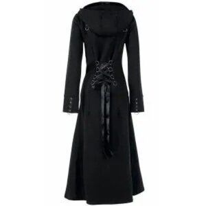 Darc Chic Women's Black Steam Punk Goth Zip Up Fleece Hoodie - XL